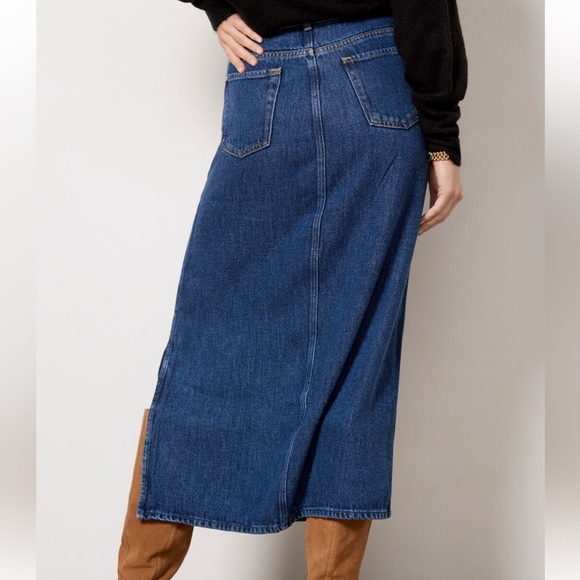 7 For All Mankind Maxi Skirt in Blue Note - Picture 6 of 9